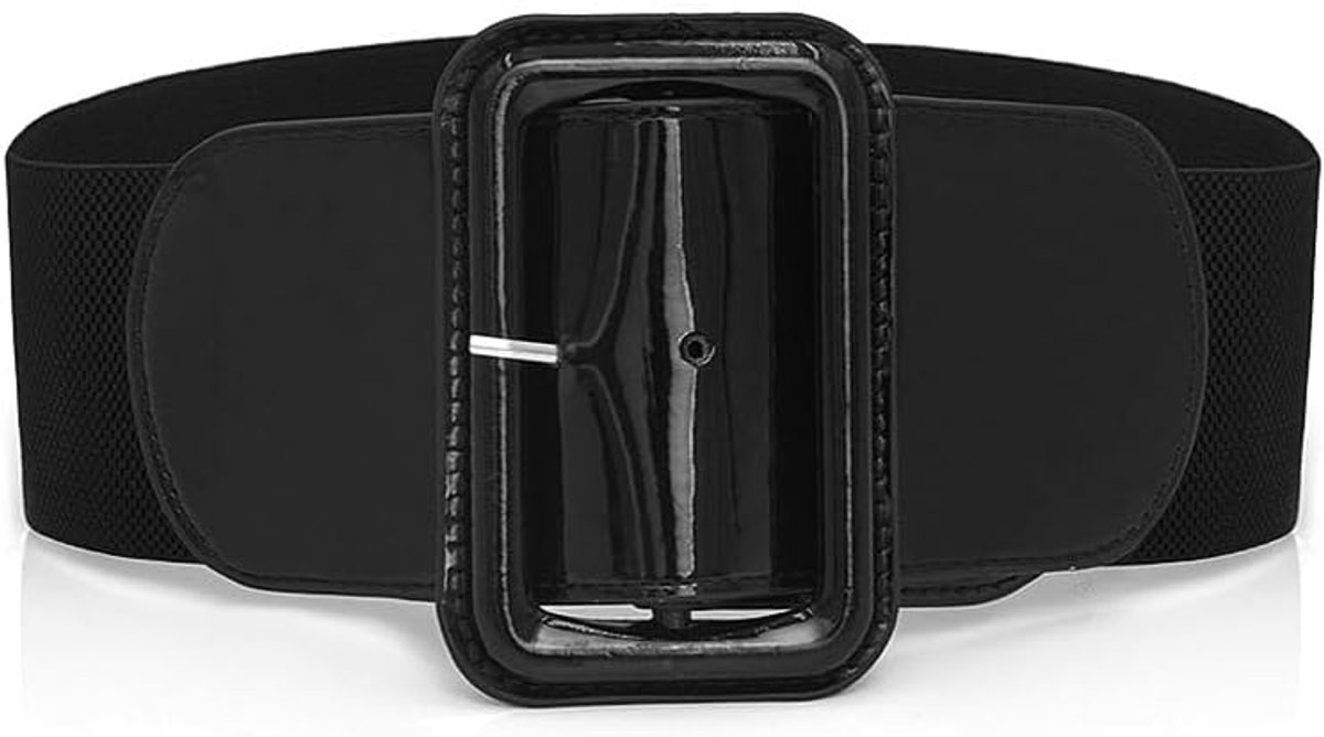 Dames riem brede taille riem - zwarte lakleer - elegant design - ideaal voor modebewuste vrouwen - ShopVlot