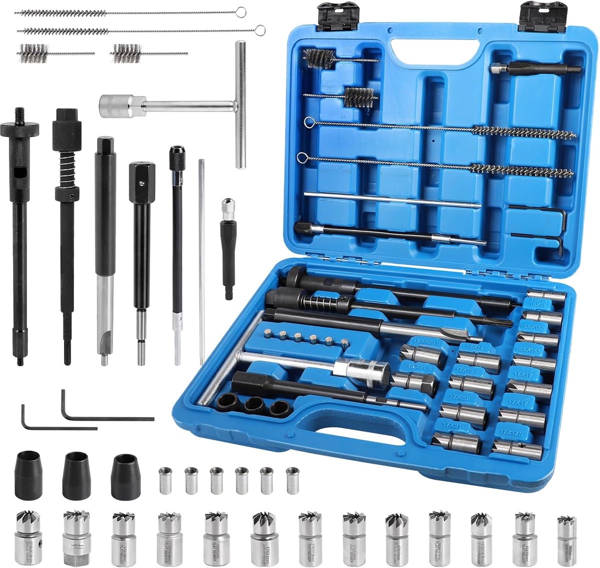 Injector reinigingsset 13 cutters - diesel injectoren - complete onderhoudsset - efficiënt reinigen - ShopVlot