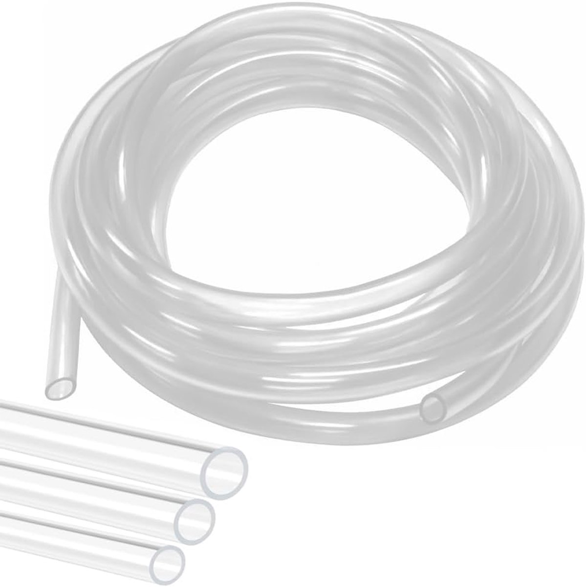 Silicone Hose, 8mm ID x 10mm, OD, 2m, Flexible Food Safe Hose, Silicone Hose, 8mm Inner Diameter, Clear, Water Air - ShopVlot