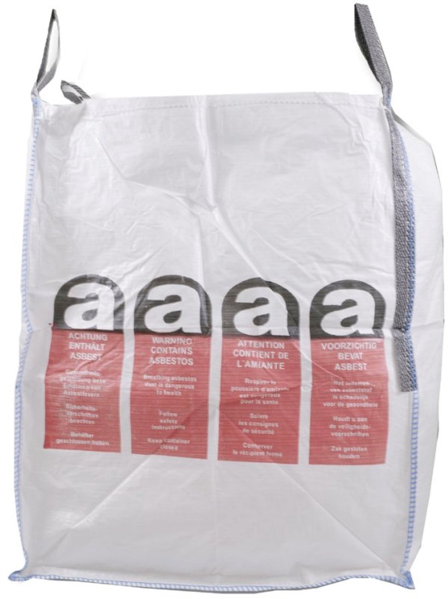 dm-folien Big Bag asbest, 900×900×1100 mm, wit, 1000 kg draagkracht