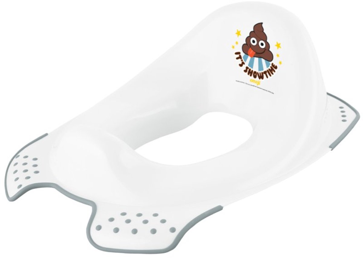 keeeper kindertoeitletsitz Ewa Emoji, wit, met spatbescherming, 30×40×15 cm