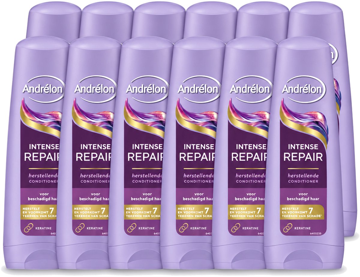 12 x Andrélon – Conditioner – Intense Repair – 200 ml - Voordeelverpakking - 12 stuks