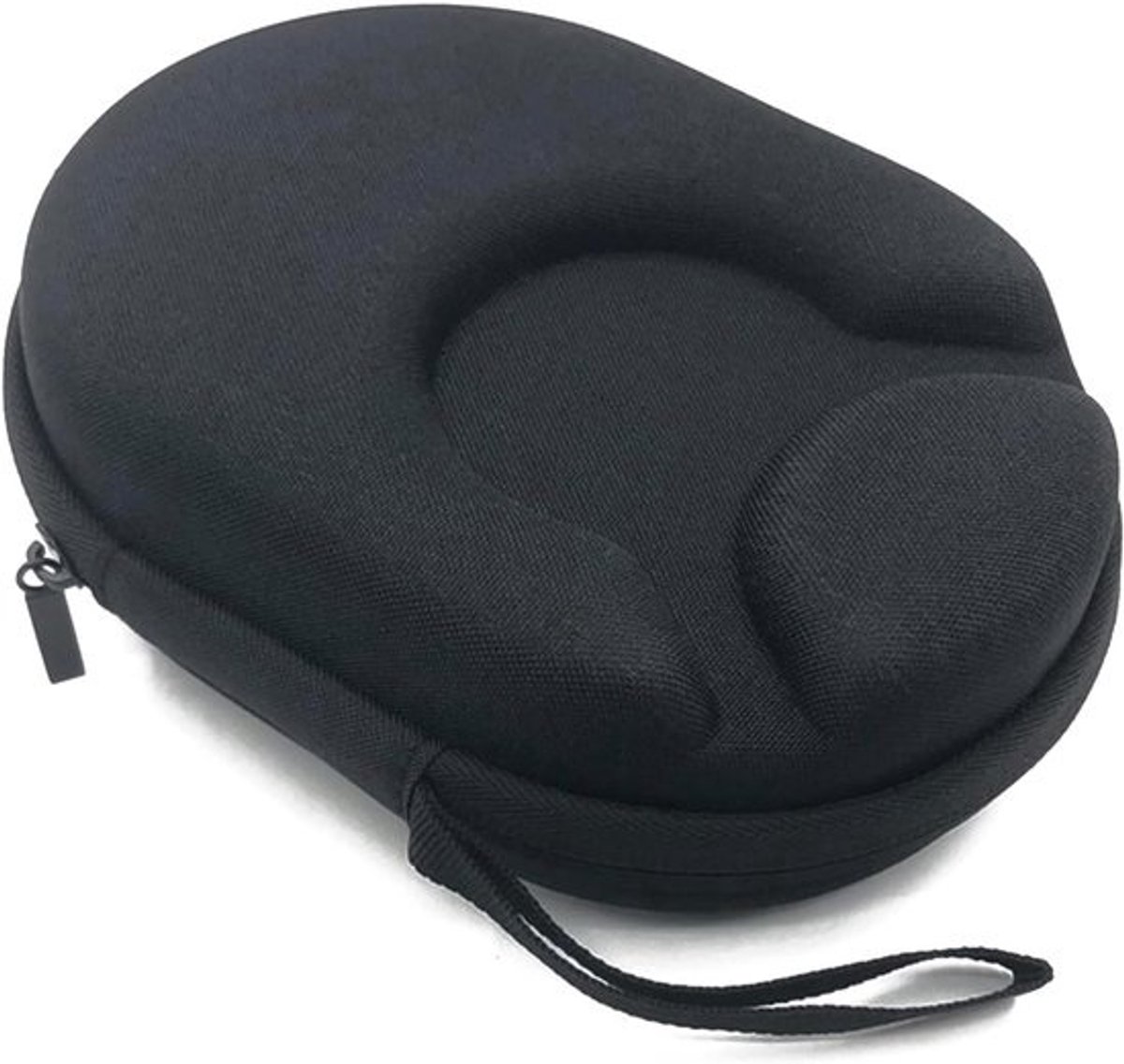 Opbergtas voor hoofdtelefoon - Beschermhoes voor oortelefoon - Voor reizen en dagelijks leven - Van slijtvast gesponnen stof - Klein en draagbaar - Zwart