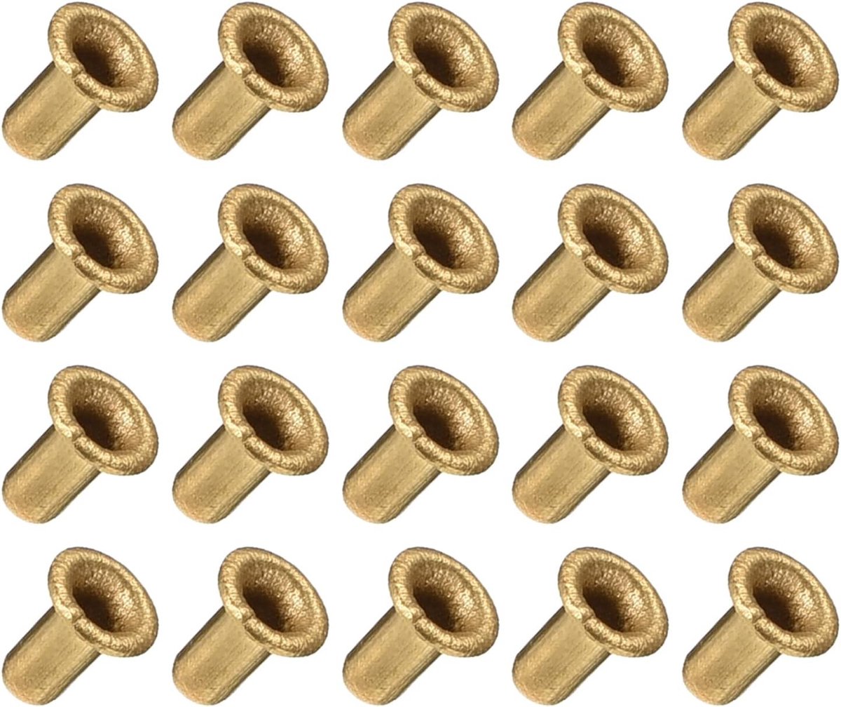 Doorvoerrivetten 2.5 x 5 mm - 200 Stuks Koper Holle Rivet Moeren voor PCB Bladen en Klei Bewerking