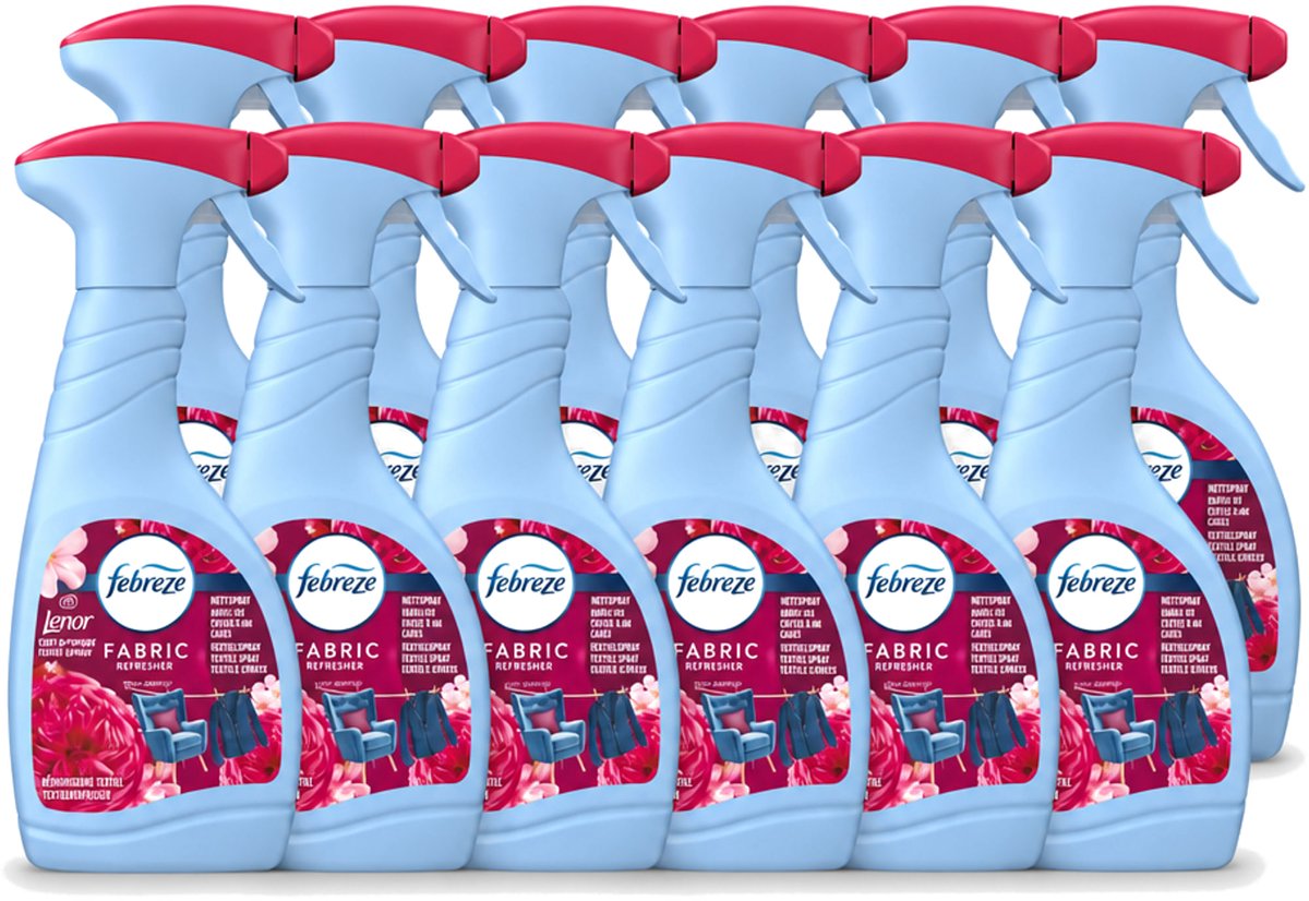 12 x Febreze – Textielspray – Robijn Jasmijn – 500 ml - Voordeelverpakking - 12 stuks