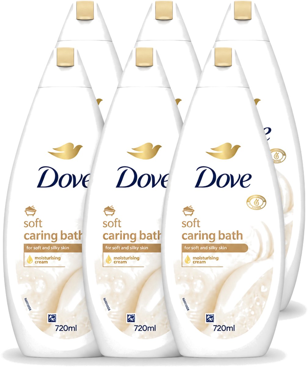 6 x Dove – Badcrème – Soft – 720 ml - Voordeelverpakking - 6 stuks