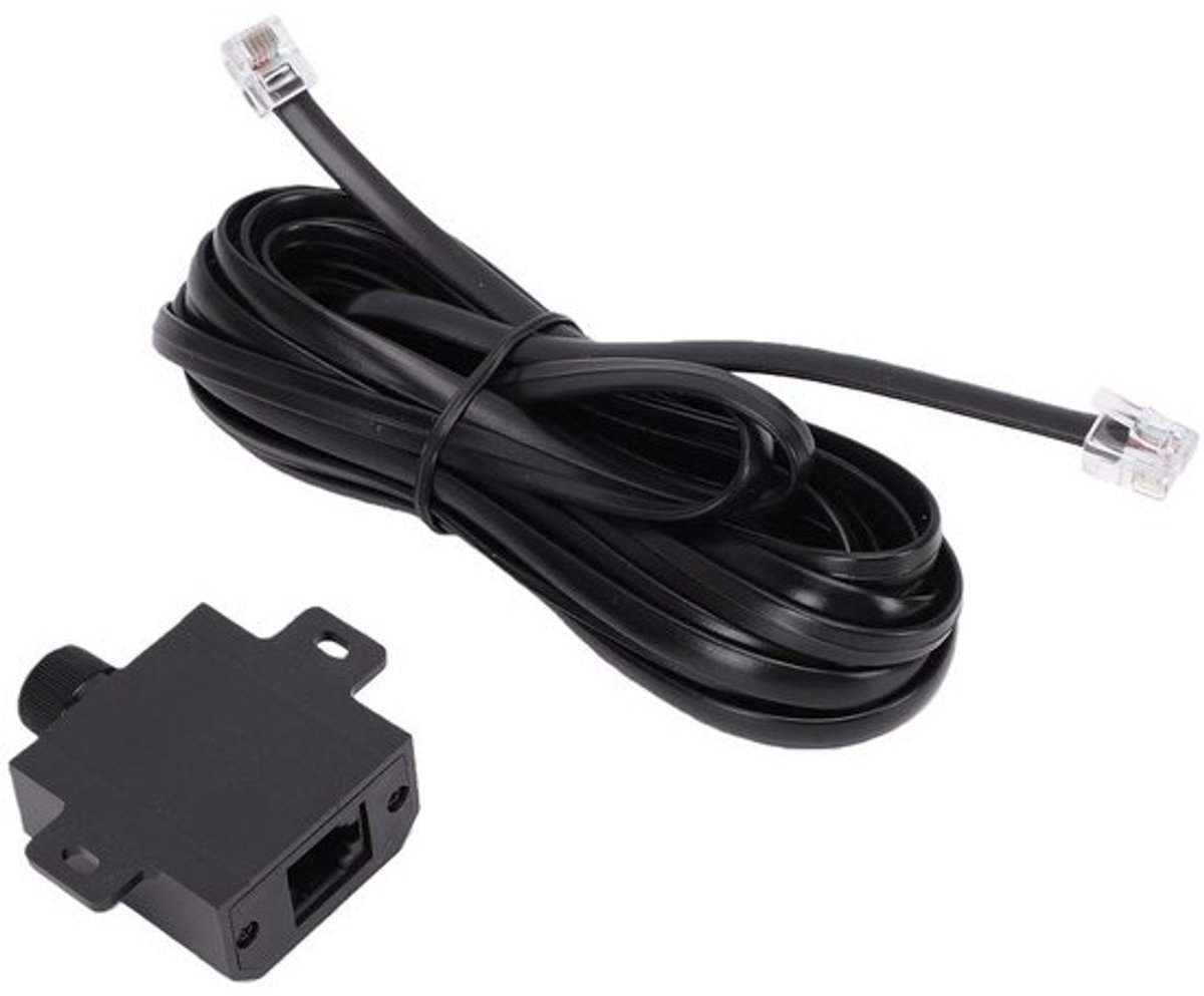 Subwoofervolumeknop - Basregelaar auto - Muziekbeleving verbeteren - 6-pins universeel - 5 meter kabel - Zwart
