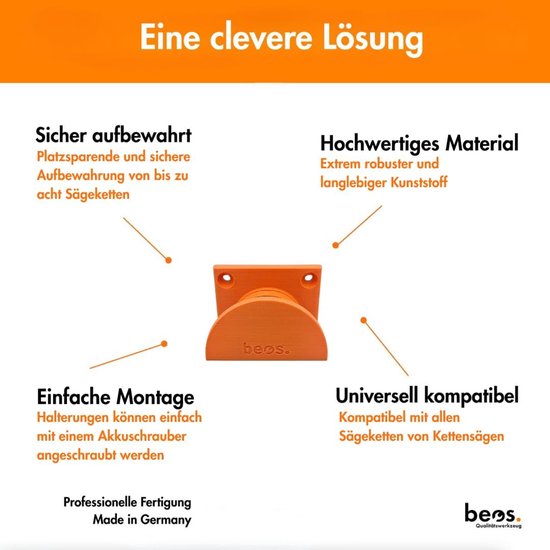 beos 2 x premium zaagkettinghouders voor kettingzagen, praktische houders voor kettingen van kettingzagen, universeel - ShopVlot — afbeelding 5
