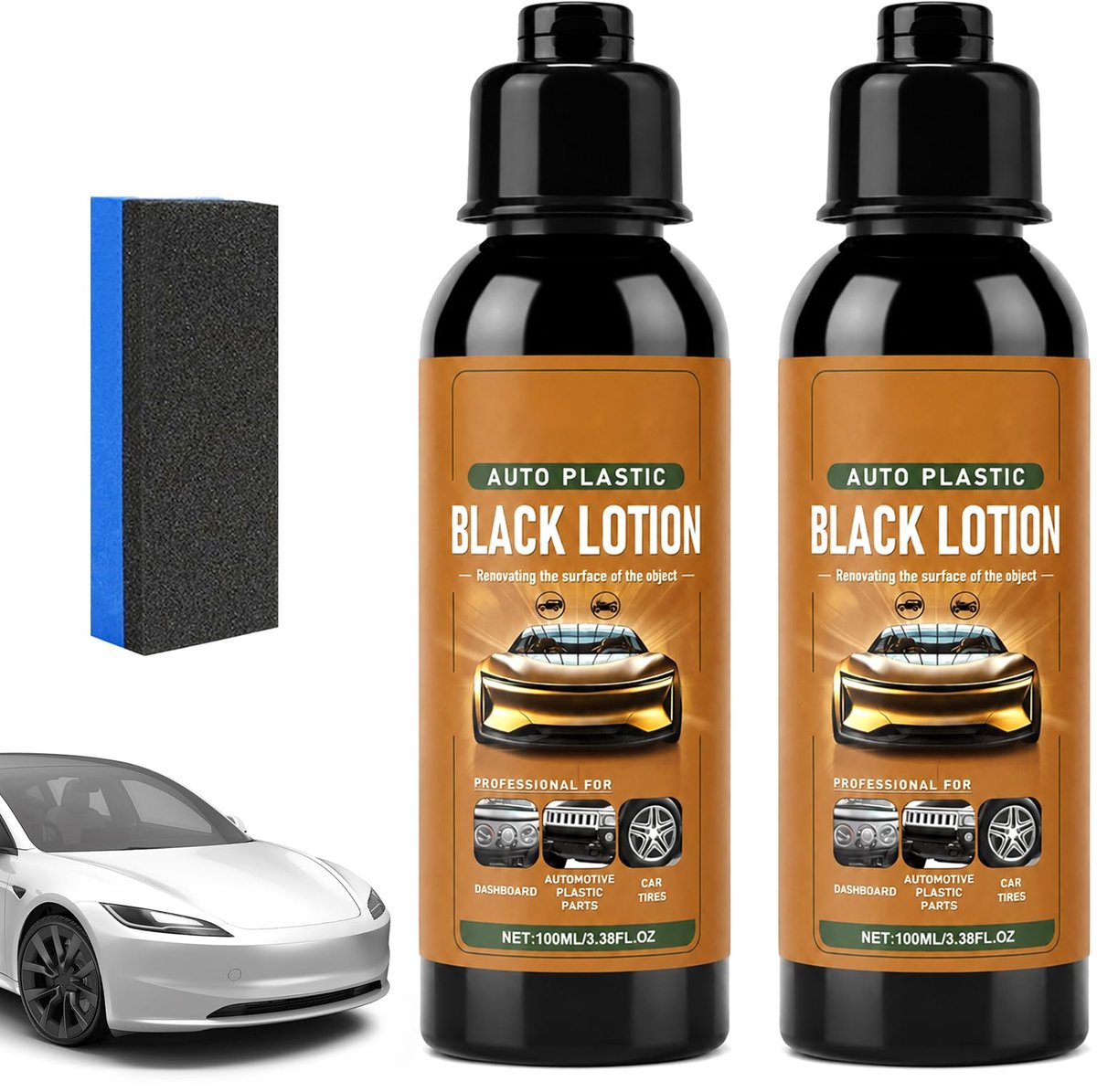 Kunststof auto kit renovator - krasverwijderaar - voor heldere kunststof - eenvoudig in gebruik - Luxento