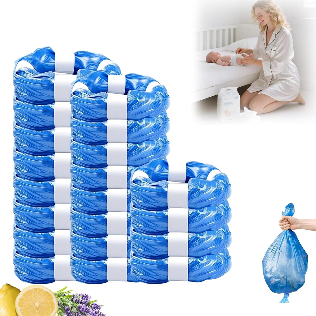 Luieremmer navulcassettes, 21 stuks, compatibel met Tommee Tippee - ShopVlot