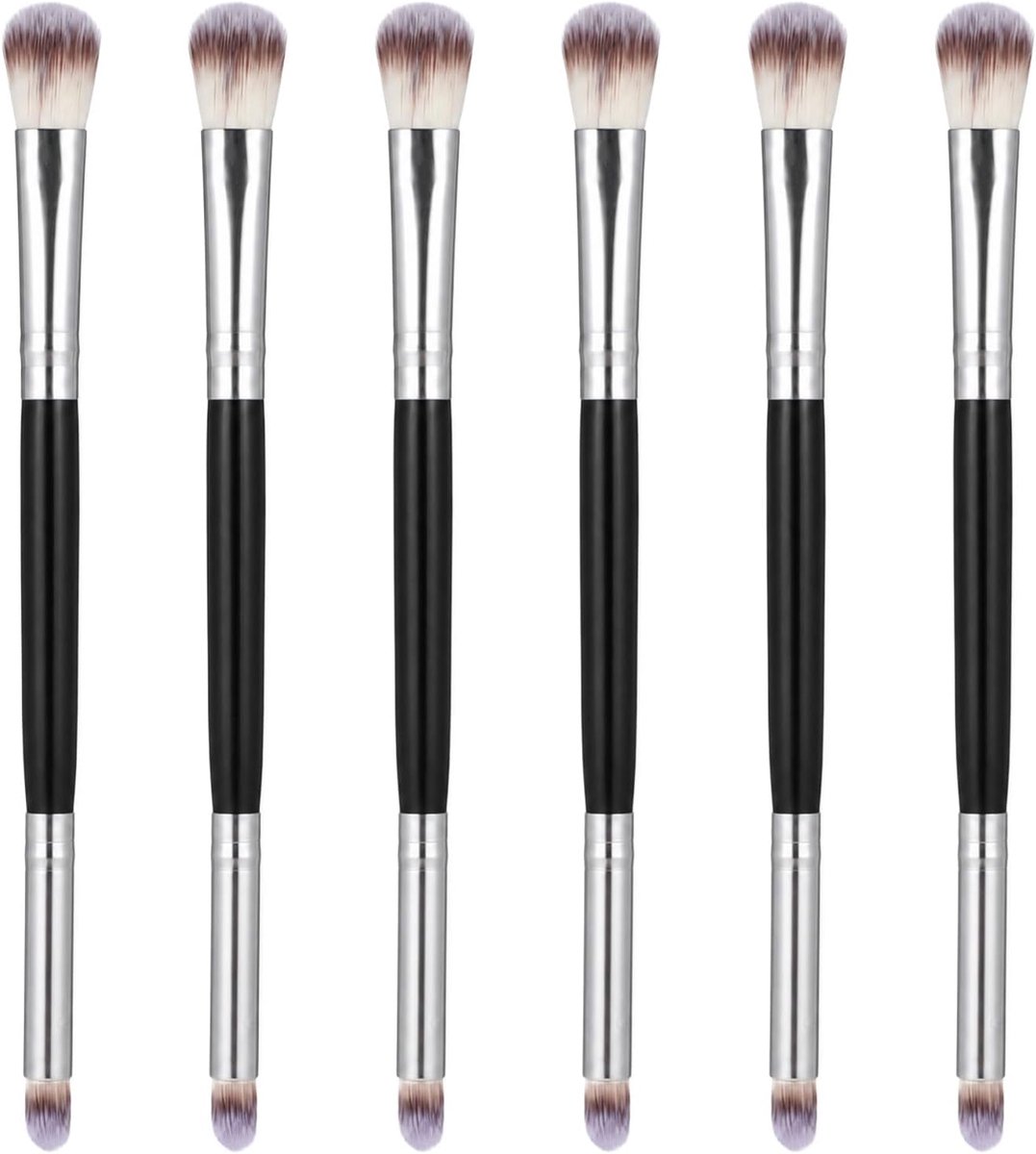 Qianyu 6 stuks oogkwastenset, dubbele kop, make-up, oogschaduw - ShopVlot