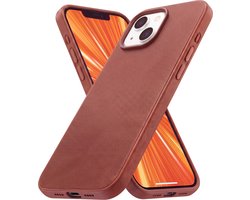 R2B Hoesje geschikt voor iPhone 13 en MagSafe - TechWoven Case - Telefoonhoesje – GSM Hoesje - Inclusief Screenprotector - Bruin
