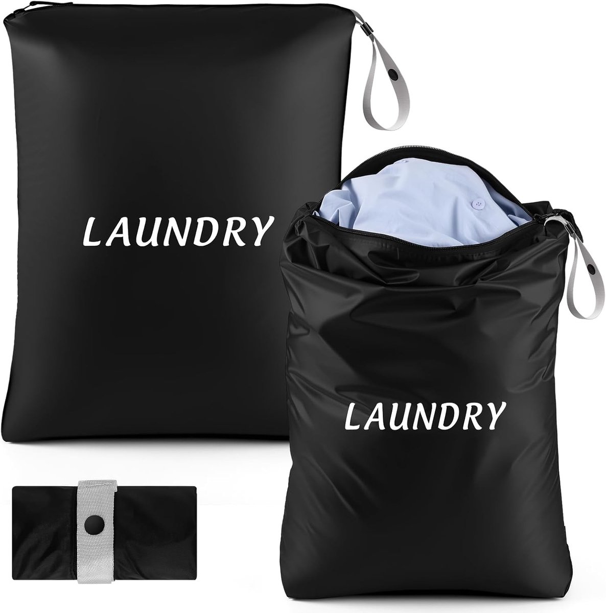 2 Pack Waterdichte Tas voor Zwemmen, Reizen en Was met Handvat - Organiser voor Schoon en Vuil Kleding, Ideaal voor Gym, Strand, Zwembad en Yoga