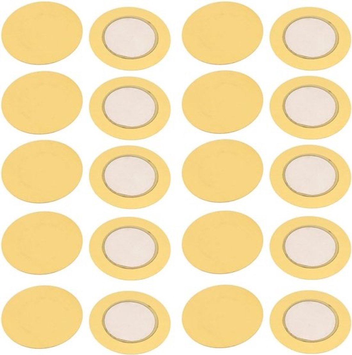 Piëzodiscs - Keramische triggers - Voor elektronische projecten - Koperen contacten - 35 mm diameter