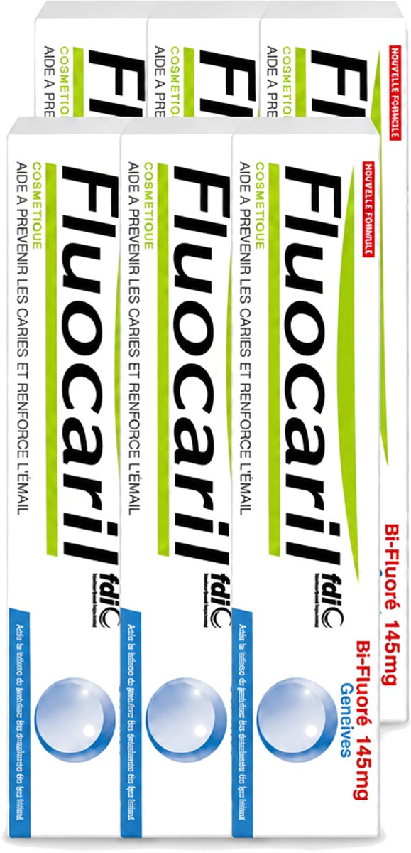 6 x Fluocaril - Tandpasta - Met Fluoride - 75 ml - Voordeelverpakking - 6 stuks