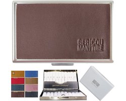 Cigarette case 22 stuks - choco bruin leer - voor Iqos 3 Heets Duo Iluma - beschermt je tabakssticks - ShopVlot