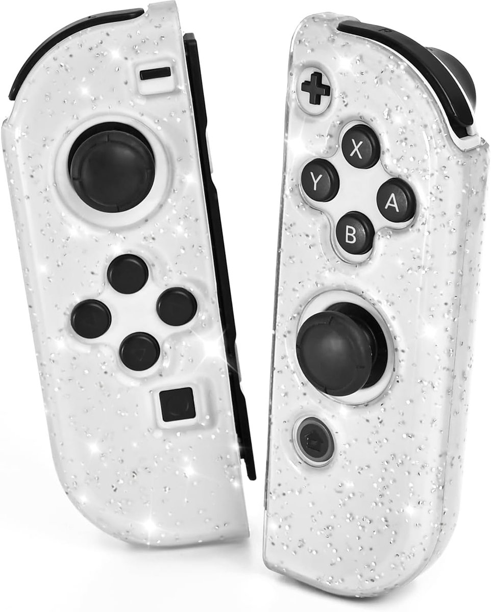 DLseego Protective Case for Switch/Switch OLED Controller, Transparent, Glitter, Soft, TPU, Switch,Protector Grip - ShopVlot