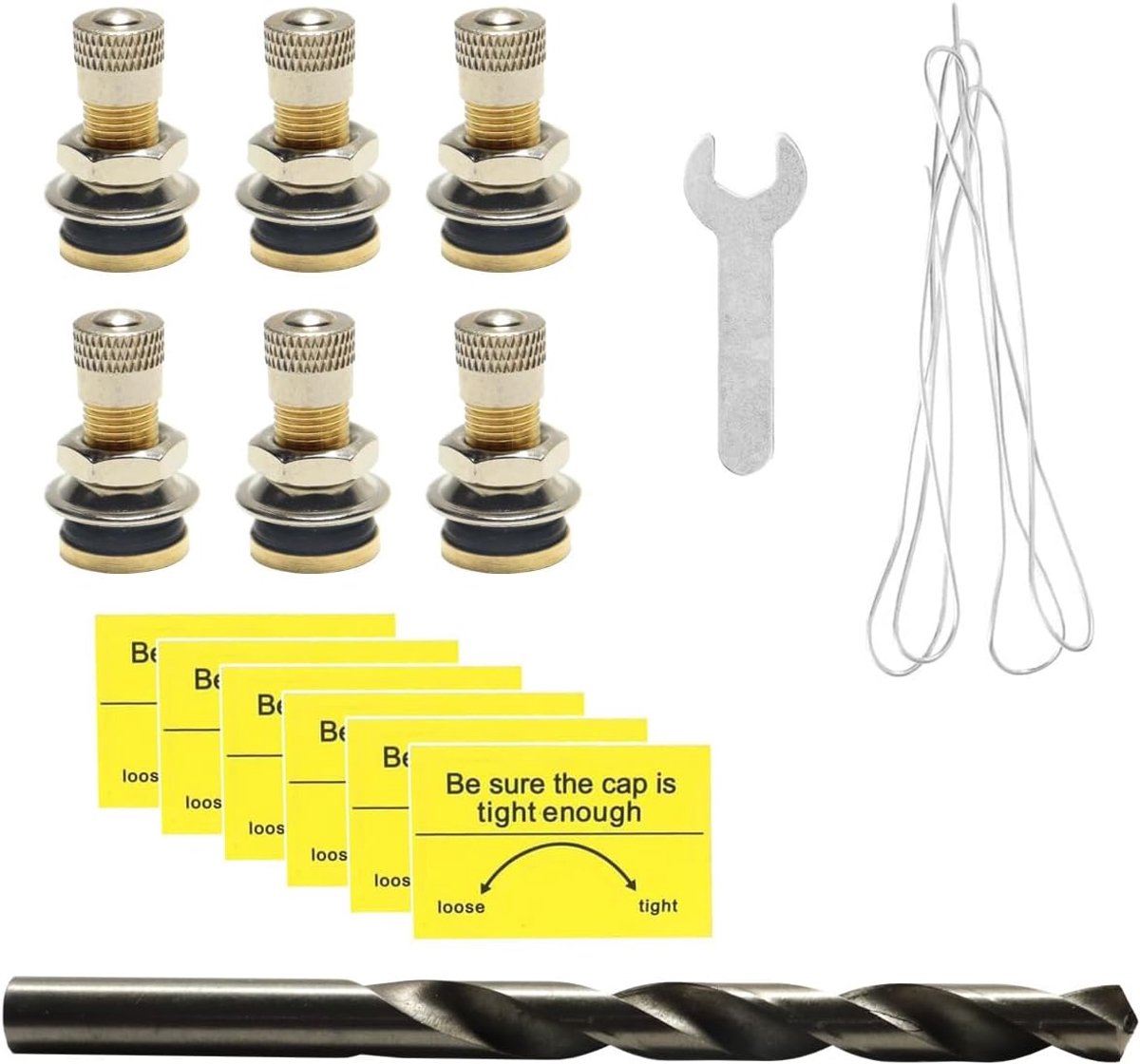 Ventilatiekleppen 6 stuks - Messing plug-in - Goede luchtstroom - Voor brandstoftanks en oliedrums - ShopVlot