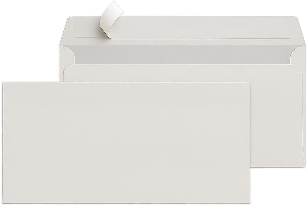 HK Envelopes paper white without window DIN long 110 x 200 mm paper thickness: 80 g/m² Closure type: self-adhesive - ShopVlot