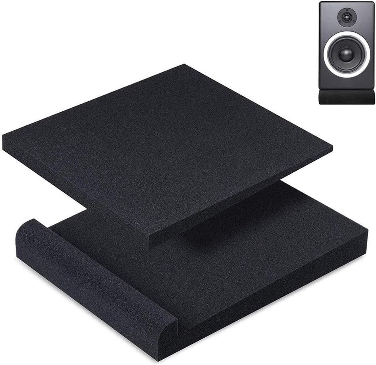 Hoge Dichtheid Akoestische Schuim Isolatie Pads voor Studio Monitoren - 2 Stuks, Geluidsabsorberend en Trillingsdempend (30 * 20 * 4.5CM)