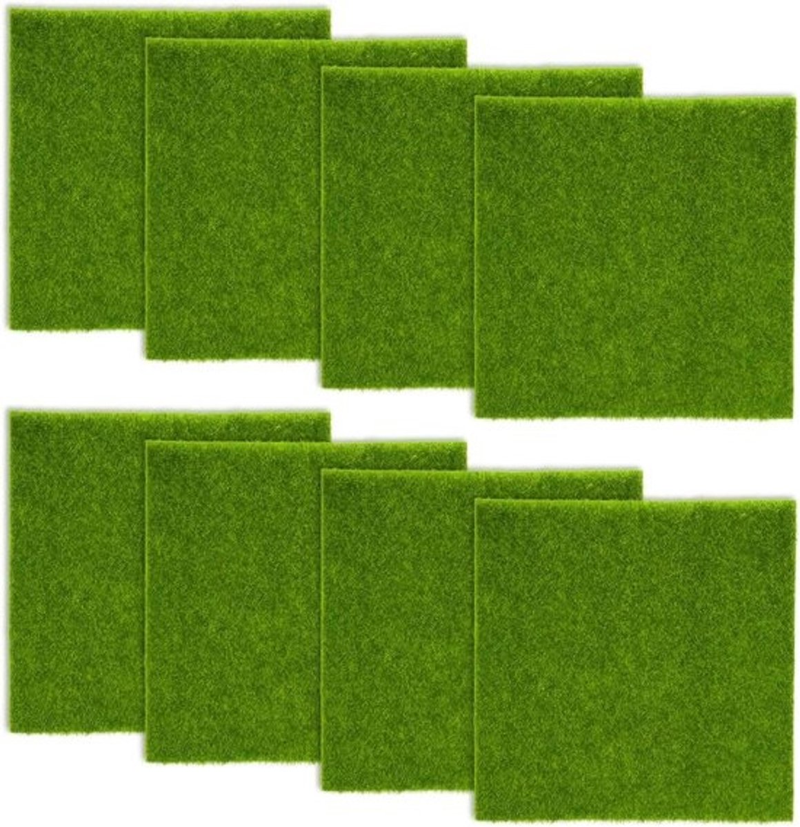 Kunstgrastapijt - Realistisch gazon - Voor binnen en buiten - Met antisliponderkant - 15 x 15 cm - Groen