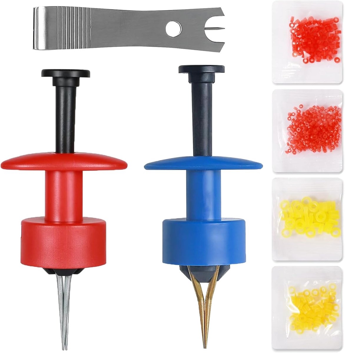 2 x bait clips + fishing line cutter and 2900 fishing pellets made of micro bait rings made of stainless steel for - ShopVlot
