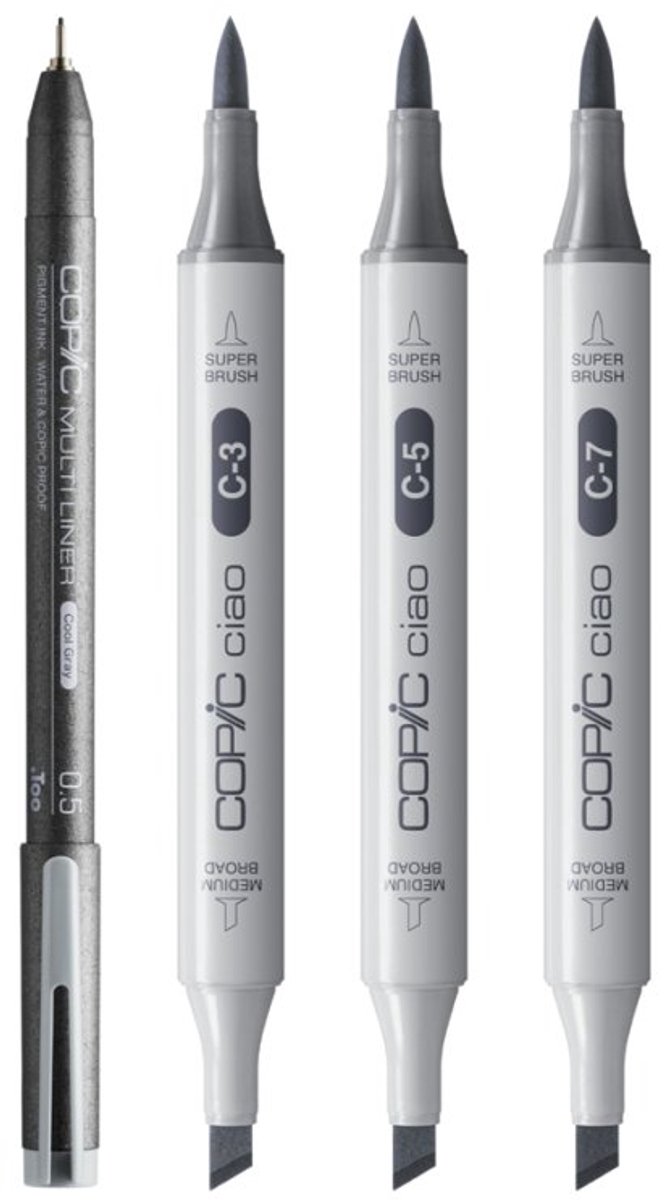 Copic Ciao set of 4, Shade Dark/Cool