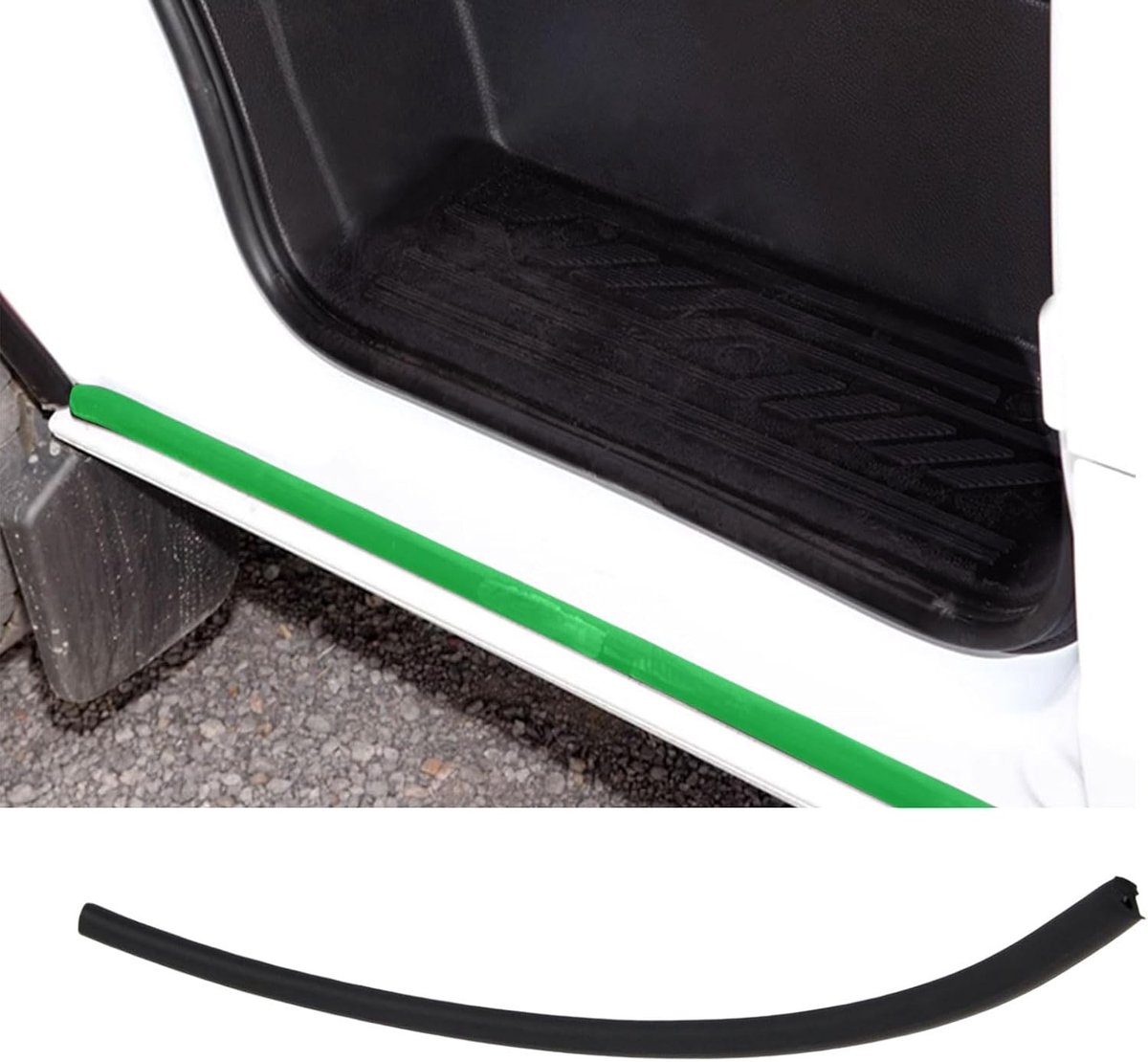 Onderdeel voor de linker onderdeurafdichting, vervangende deurafdichting met clips, geschikt voor F-ord Transit Tourneo Custom 2012+, waterdicht en geluidsisolerend