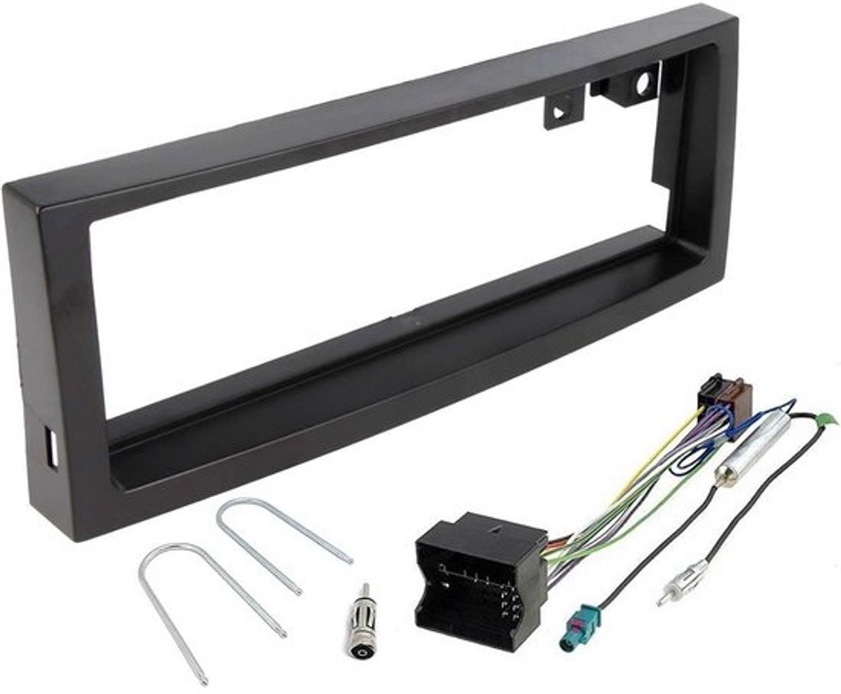 Autoradiopaneelframe - Radio-inbouwkit - Voor het vervangen van een autoradio - Perfecte pasvorm - 1 DIN - Zwart