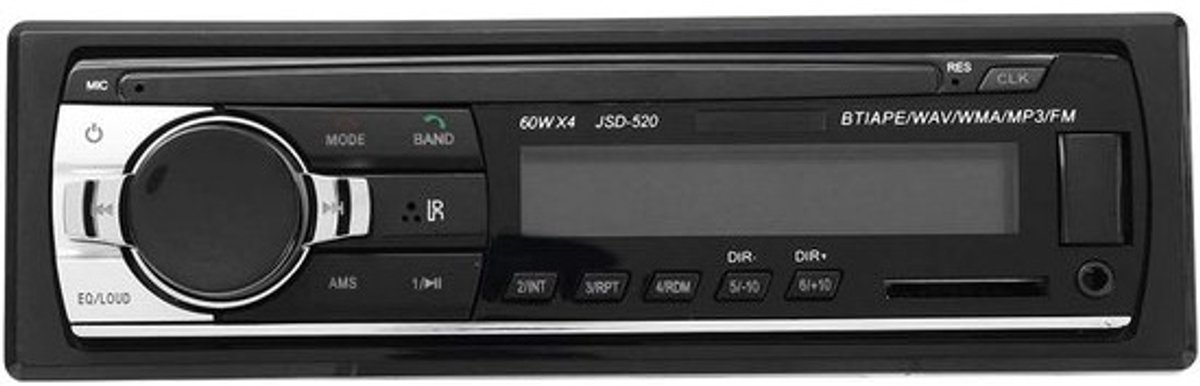 Autoradio Bluetooth - FM MP3-speler - veilig bellen - ingebouwde microfoon - 18.5 x 8 cm