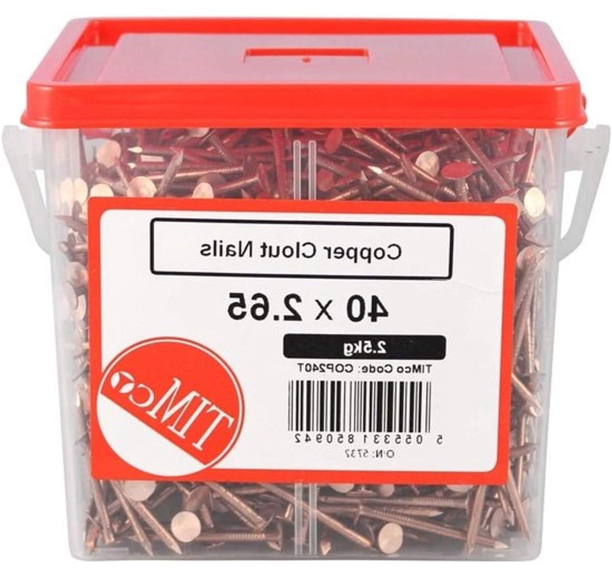 Koperen spijkers - Dakspijkers - Voor het bevestigen van dakbedekking - Hoge roestbescherming - 30 x 2.65 mm - Koper