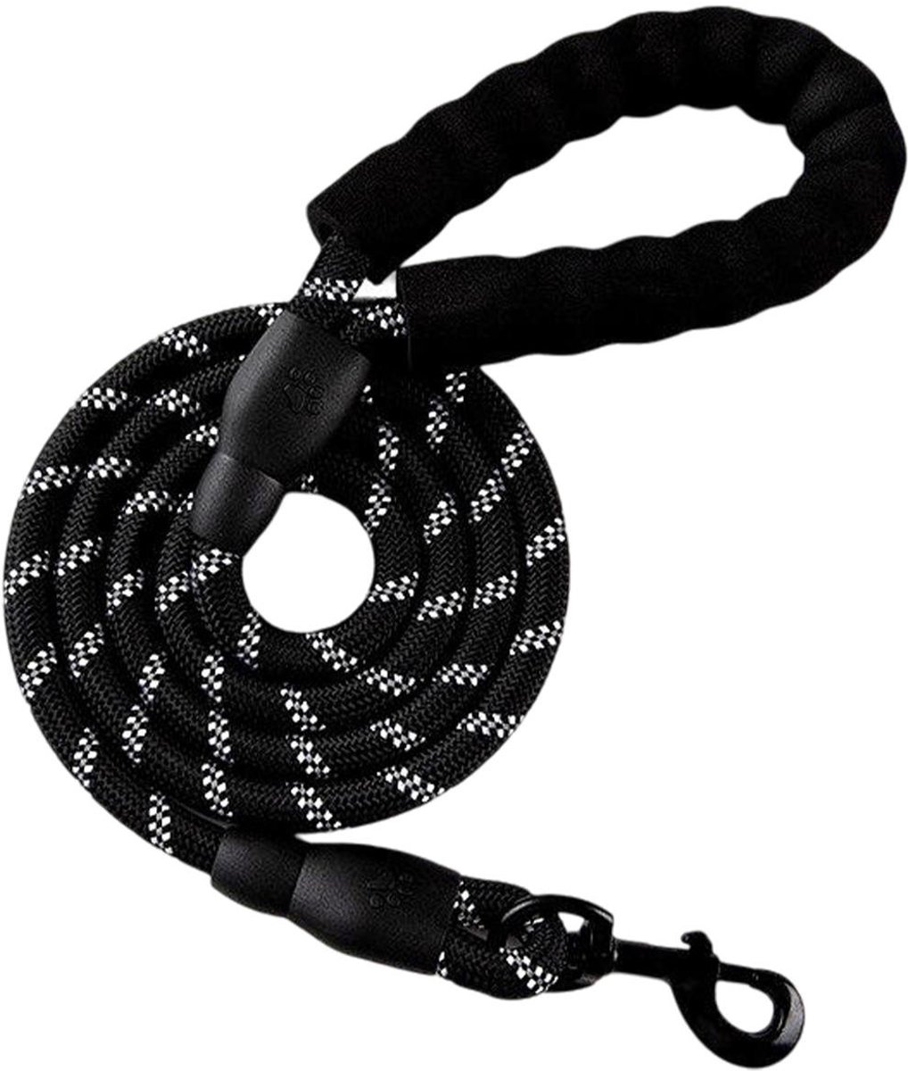 SSTRWGOOD Klassieke Hondenriem - Trainingsriem voor Honden - 2m x 1,2cm Nylon Lederen Leidraad met Zachte Greep - Geschikt voor Kleine, Middelgrote en Grote Honden