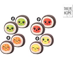 Take Me Home Kawaii Sushi Knuffel, 25 x 25 x 15 cm, 4 assorti.