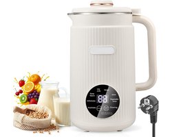 8-in-1 Plantaardige Melkmachine met Zelfreiniging, Warmhoudfunctie en Timer voor Sojamelk, Amandelmelk en Havermoutmelk - 1200 ml Capaciteit