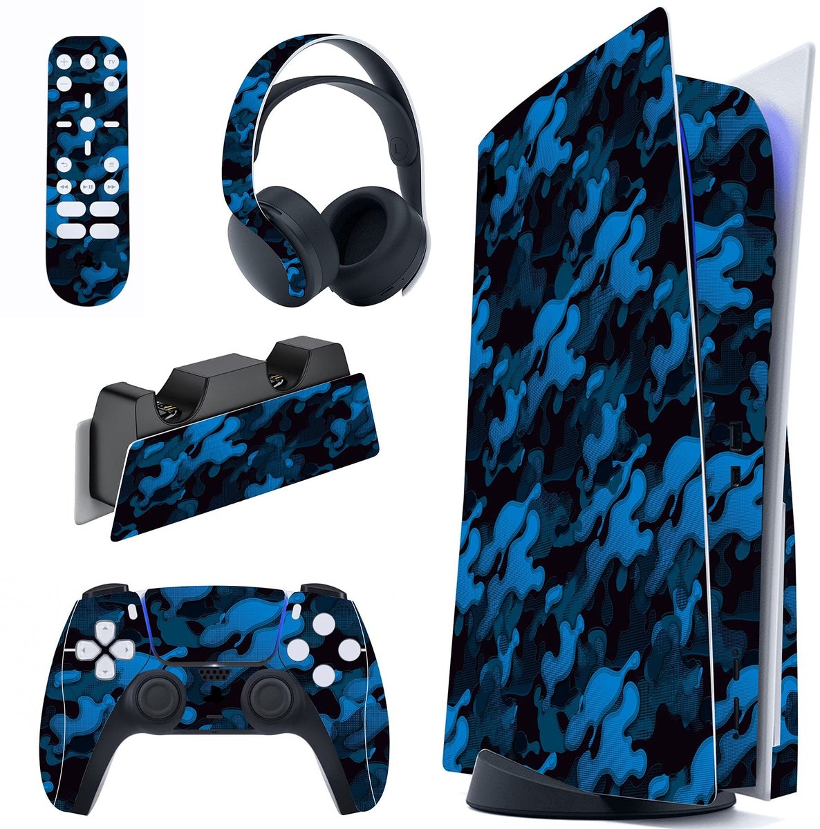Elzusha - Vinyl Skin Stickers voor PS5 Disc Edition Console en Accessoires