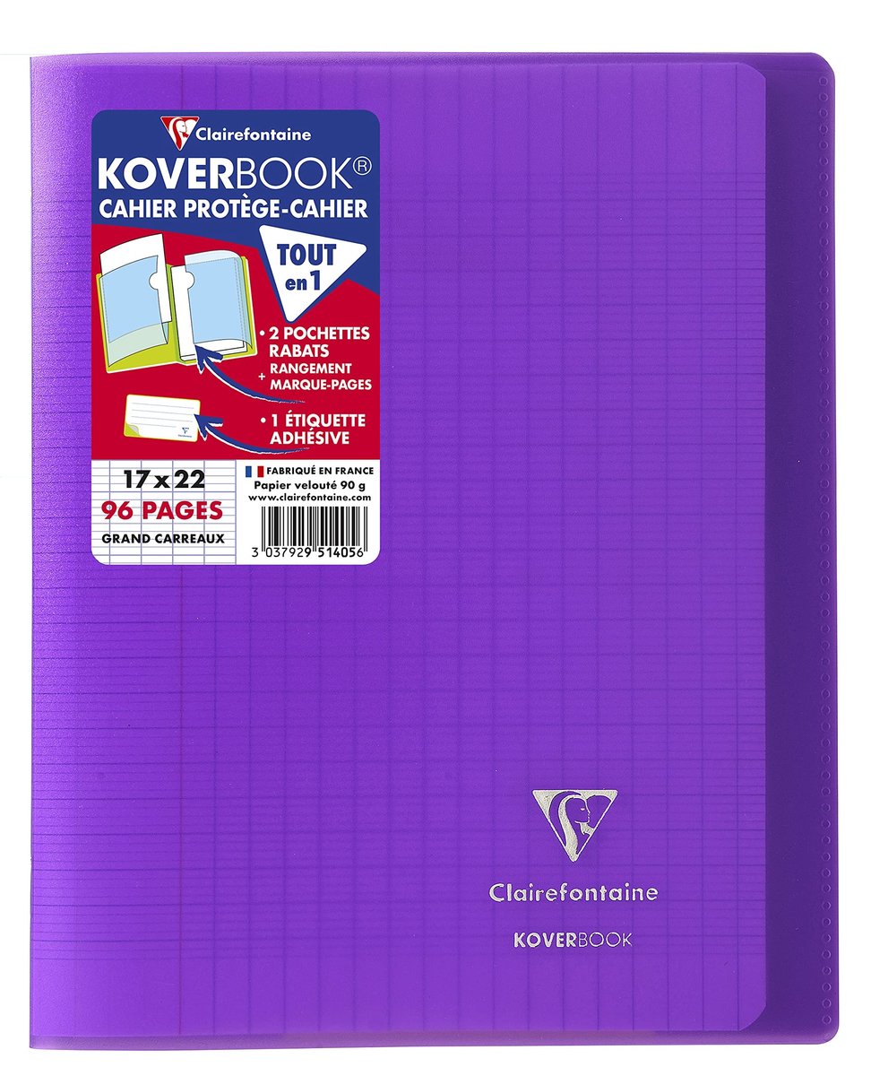 Elzusha - Notitieboekjes Koverbook - Paars - 10 stuks - 17x22 cm