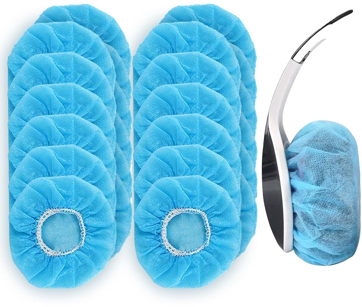 Elzusha - Disposable Hoofdtelefoon Covers - Hygiënisch en Elastisch - Blauw (200 stuks)
