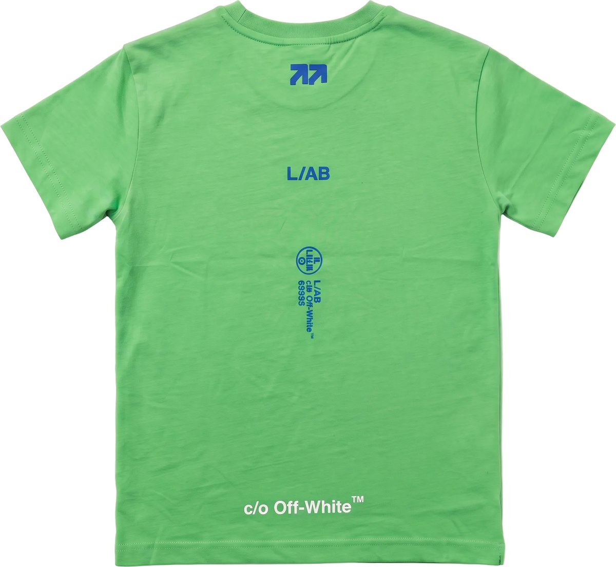 L/AB Off-White t-shirt jongens Off Stacked Classic Green - maat 176
