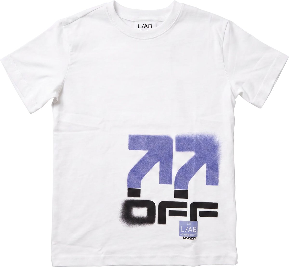 L/AB Off-White t-shirt jongens Off Stacked White - maat 164