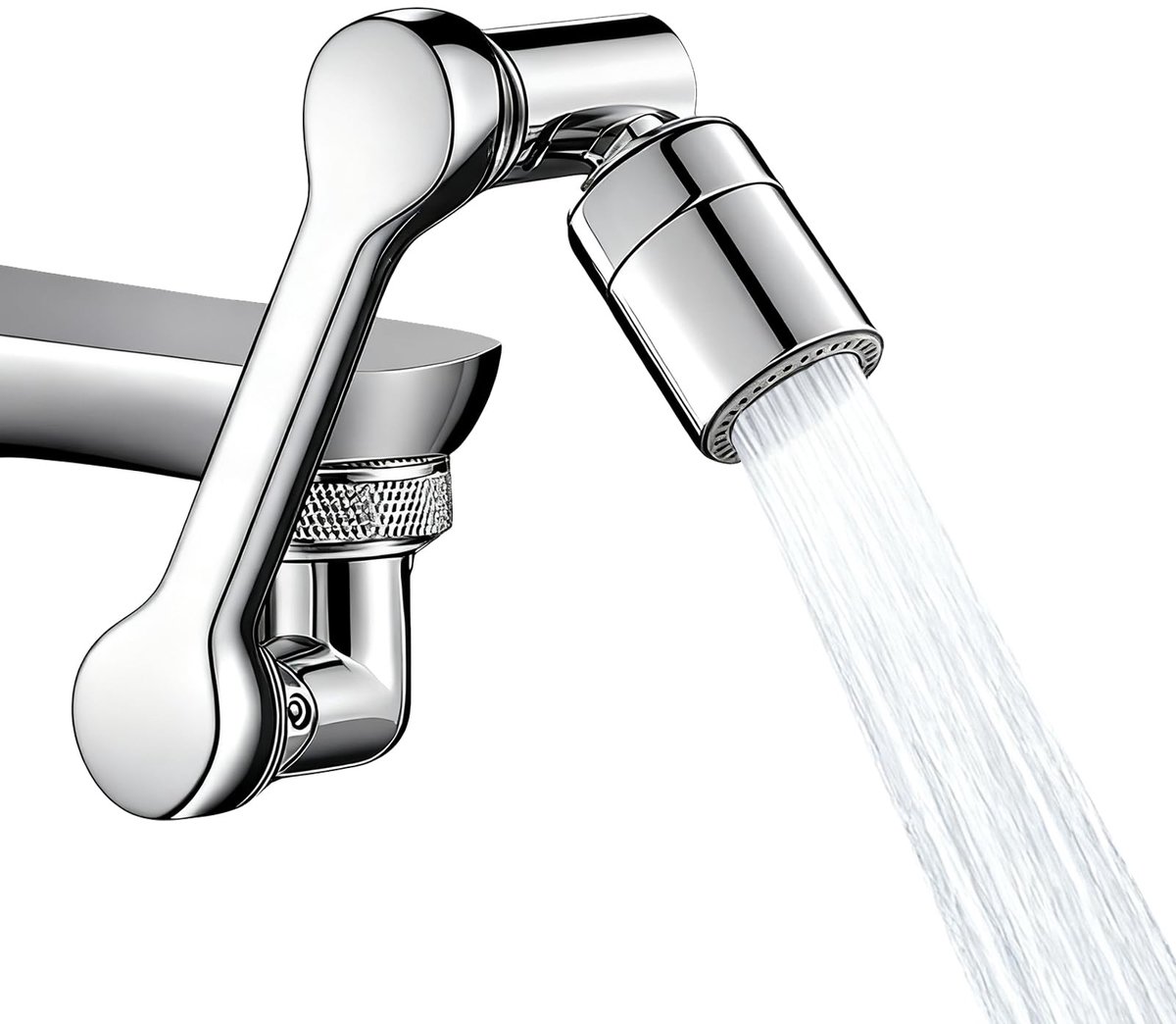 Waterkraan Opzetstuk - 1080-graden Draaibaar - Met 2 Straalsoorten - Universeel voor Keuken en Badkamer