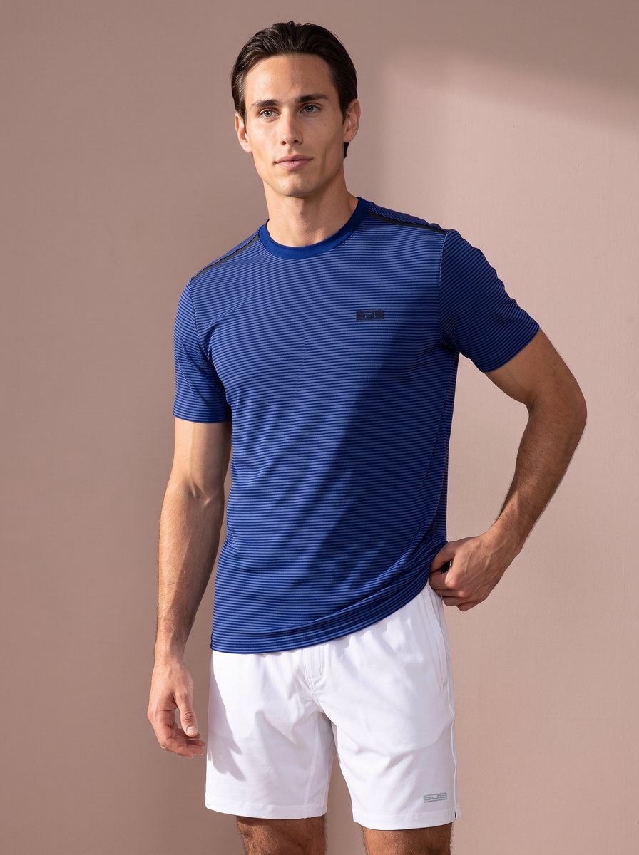 Sjeng Sports TEX LONG - Maat: S Astral Blue - Tennis Extra Long Shirt Mannen - Sportshirt - polyester