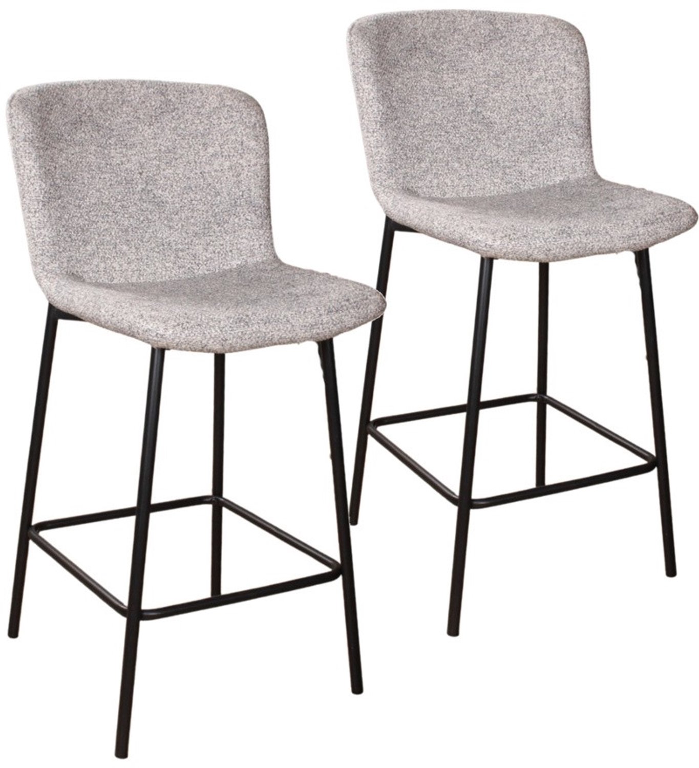 DS4U - - Vera barkruk 65 cm - Set van 2 - Grijs - Stof