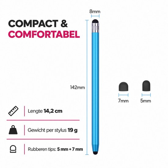Casety 4 stuks stylus touchscreen pennetjes - Gemixte kleuren — afbeelding 3