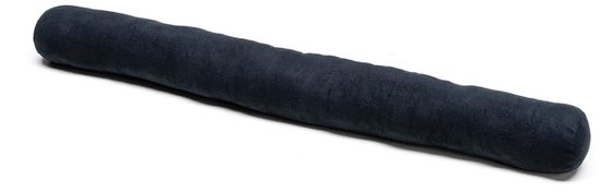 Famanu – Zwarte ronde tochtstopper met verzwaarde zakjes, 10x90 cm