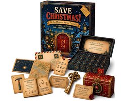 Adventskalender 2026 met Puzzels - 24 Dagen Mystery Adventure - Escape Room Spel voor Thuis - 6 Mysterieverhalen - Interactieve Kerst Countdown - Dagelijkse Raadsels & Verborgen Aanwijzingen - Voor Tieners, Volwassenen & Gezin - Save Christmas