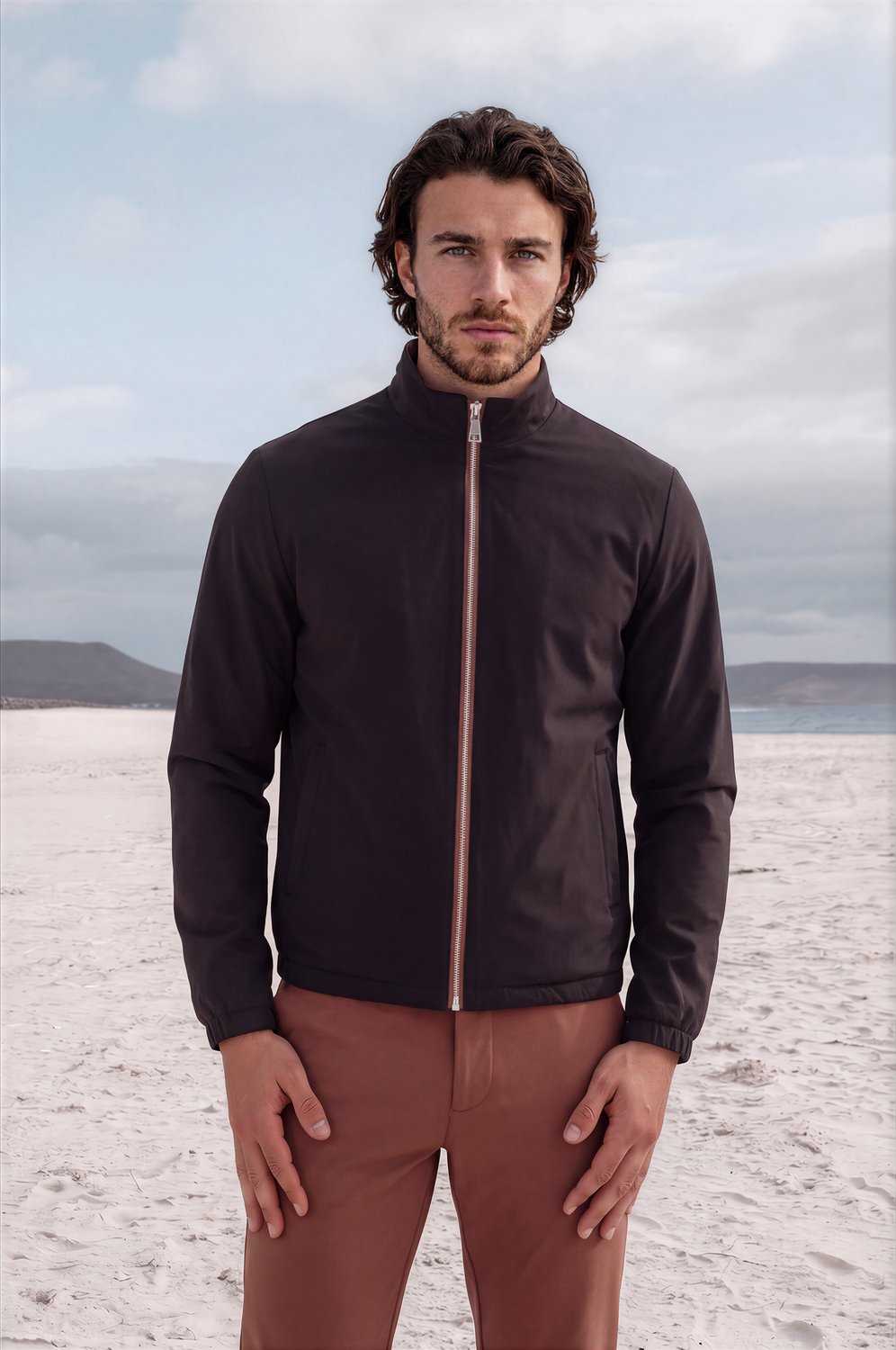 MI PIACE - Travel Men Jacket Reversible 202062 Brown Stone | Black - Maat : M