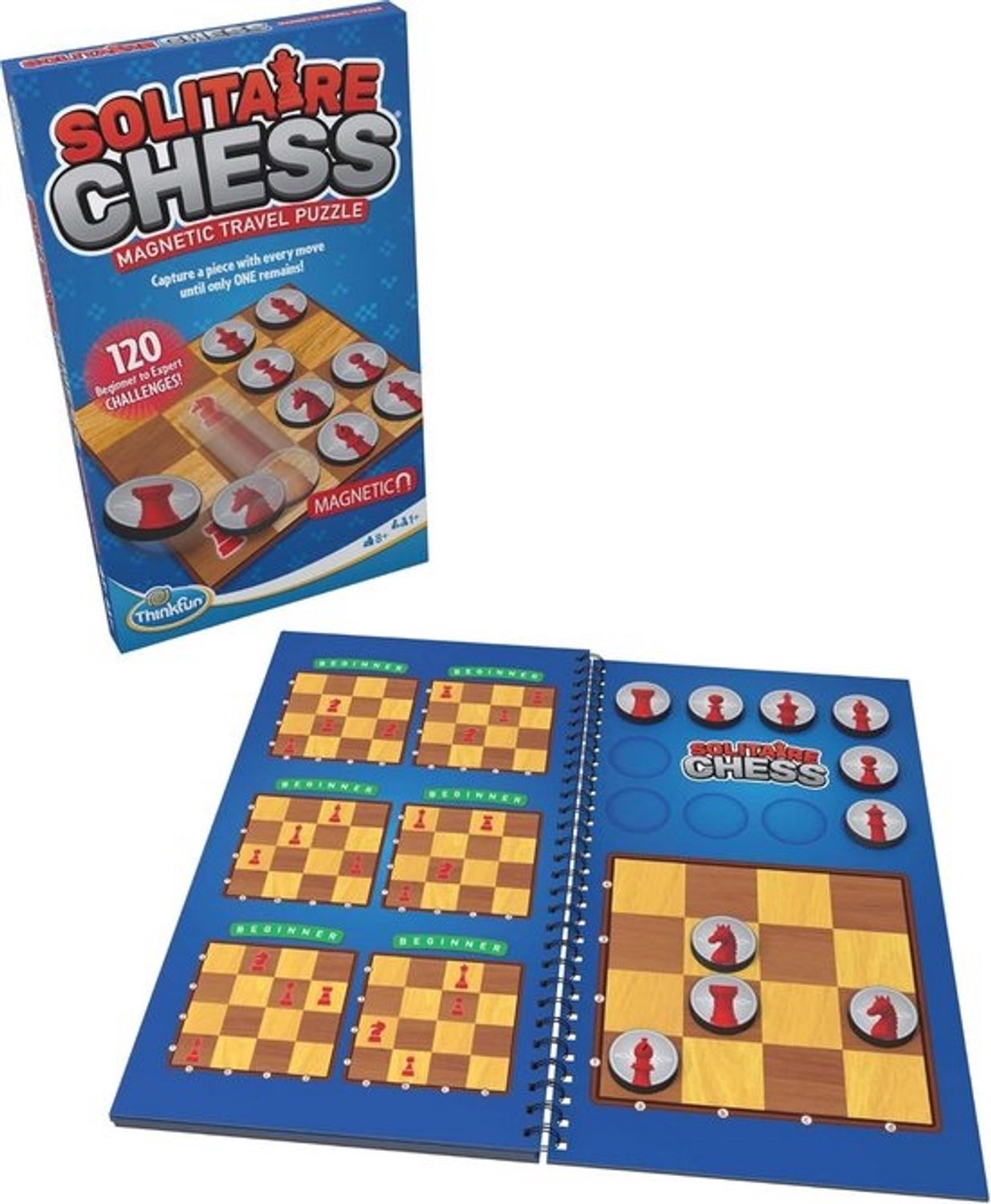 Magnetisch schaakspel - voor onderweg - Solitaire-uitdaging
