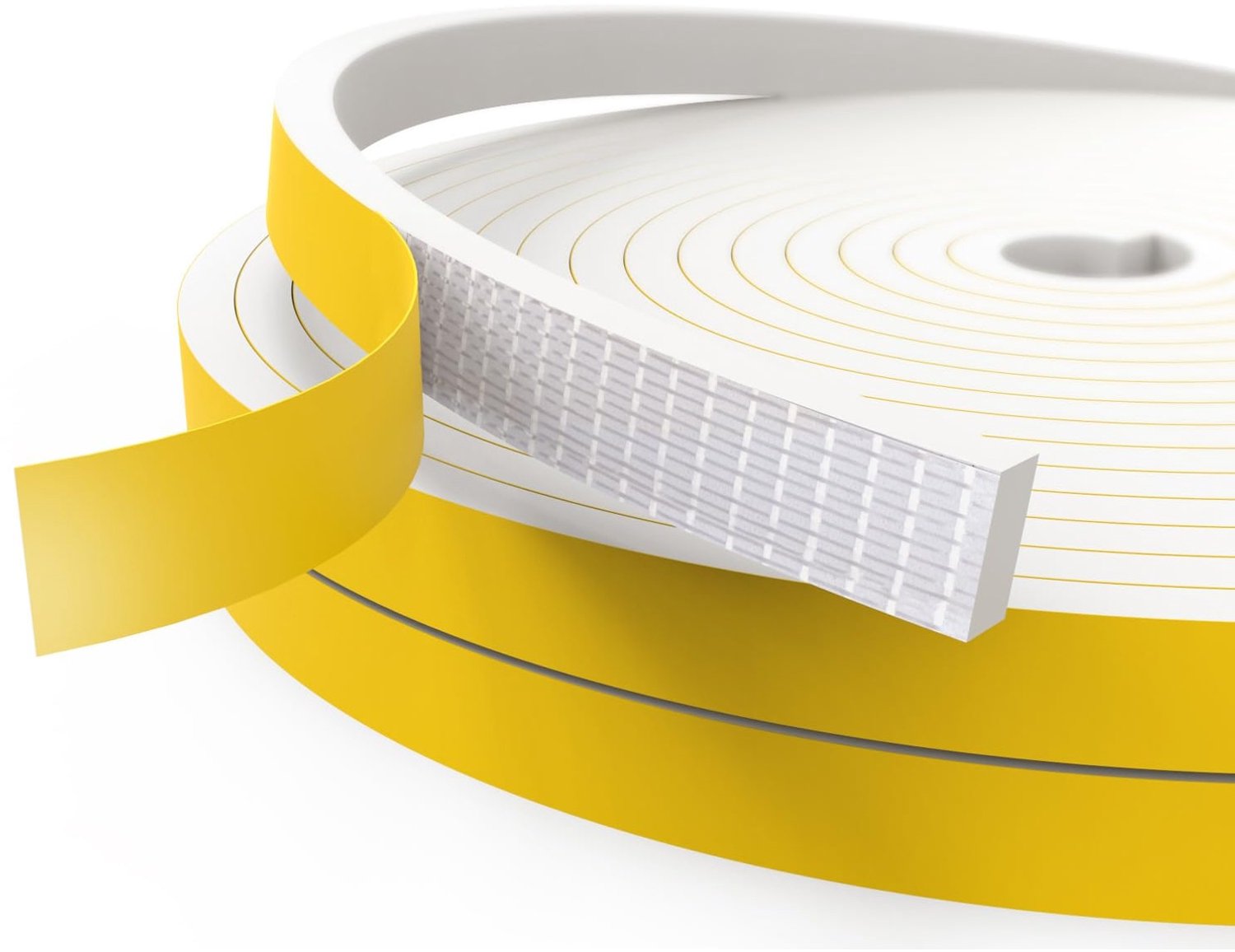 Tochtstrip - 10 x 6 mm - 10 m - Wit