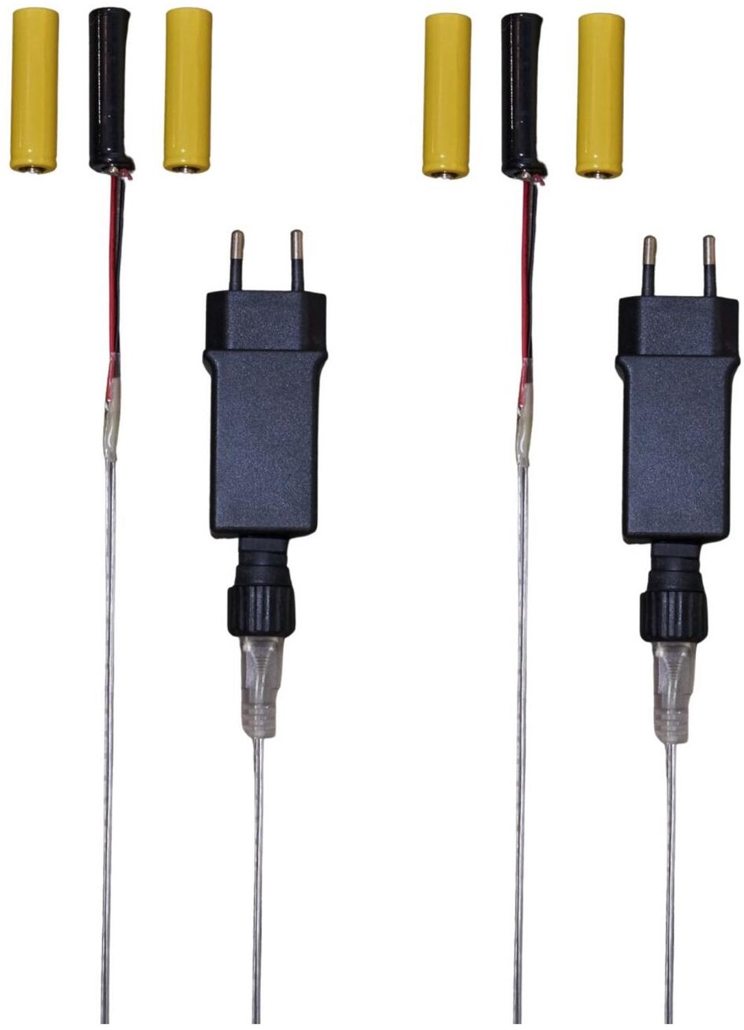 Batterijvervangers - voor 3x AA batterijen - 2 apparaten - Batterij Eliminator - batterij adapter