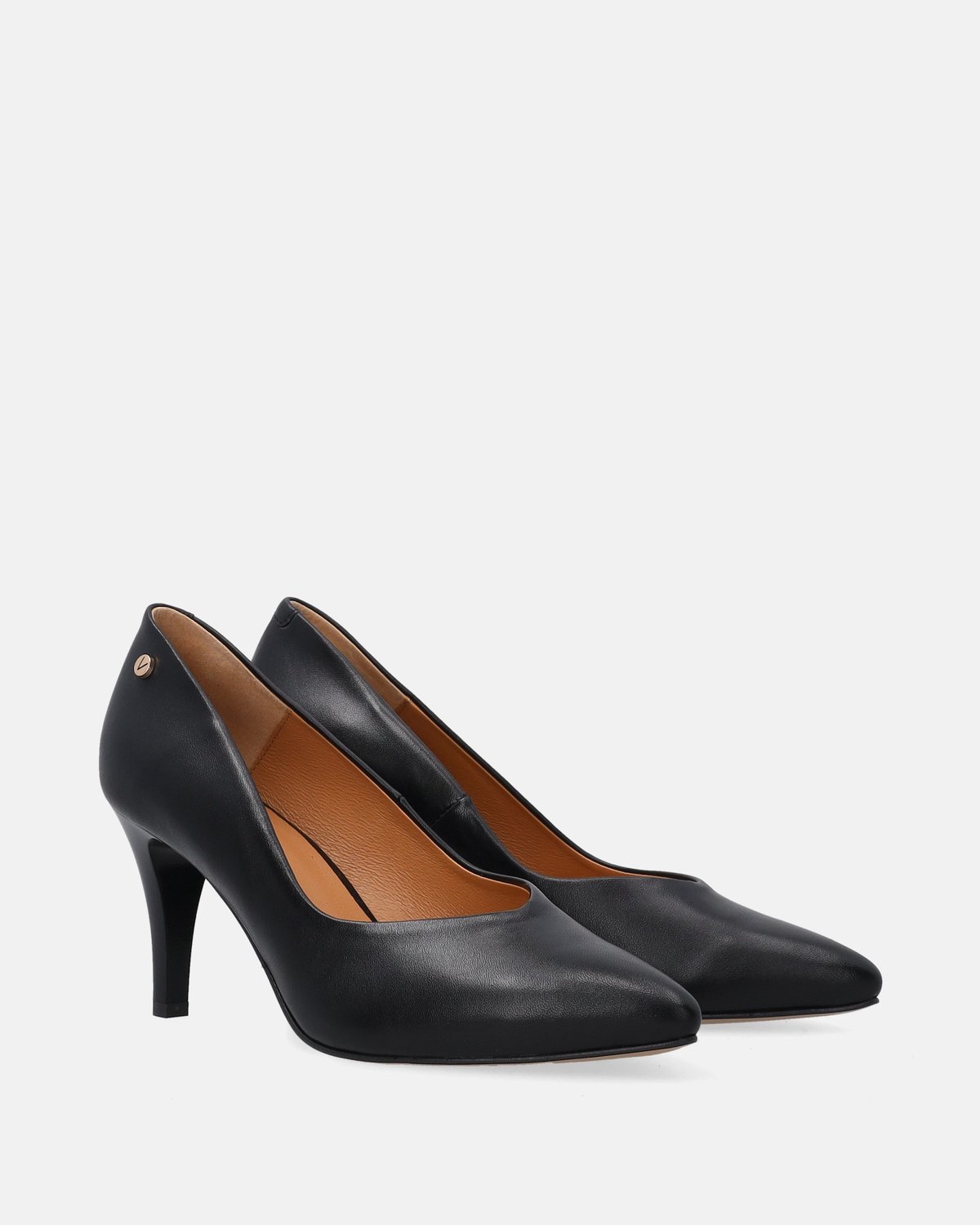 Klassieke zwarte pumps - Leren bovenwerk - Hakhoogte 8 cm